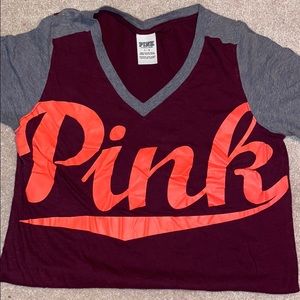 Large Maroon PINK Victoria Secret Shirt